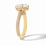 Heart Hidden Halo & Pave Lab Grown Diamond Engagement Ring
