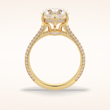 3 CT Heart Shaped Pave Moissanite Engagement Ring