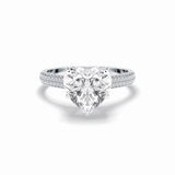 Heart Hidden Halo & Pave Lab Grown Diamond Engagement Ring