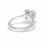 Heart Hidden Halo & Pave Lab Grown Diamond Engagement Ring