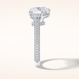 3 CT Heart Shaped Pave Moissanite Engagement Ring