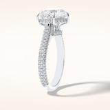 3 CT Heart Shaped Pave Moissanite Engagement Ring
