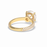 Round Hidden Halo & Pave Lab Grown Diamond Engagement Ring