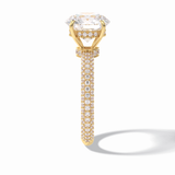 Round Hidden Halo & Pave Lab Grown Diamond Engagement Ring