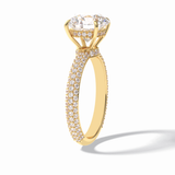 Round Hidden Halo & Pave Lab Grown Diamond Engagement Ring