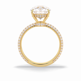 Round Hidden Halo & Pave Lab Grown Diamond Engagement Ring