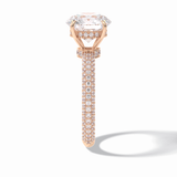 Round Hidden Halo & Pave Lab Grown Diamond Engagement Ring