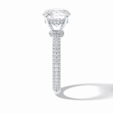 Round Hidden Halo & Pave Lab Grown Diamond Engagement Ring