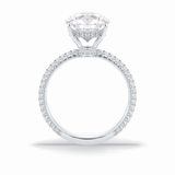 Round Hidden Halo & Pave Lab Grown Diamond Engagement Ring