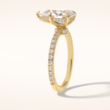 3.05 CT Pear Shaped Pave Moissanite Engagement Ring 17