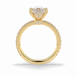 Pear Hidden Halo & Pave Lab Grown Diamond Engagement Ring