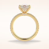 3.05 CT Pear Shaped Pave Moissanite Engagement Ring 15