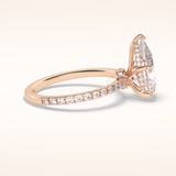 3.05 CT Pear Shaped Pave Moissanite Engagement Ring 12