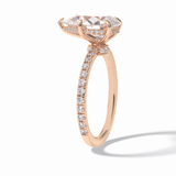 Pear Hidden Halo & Pave Lab Grown Diamond Engagement Ring