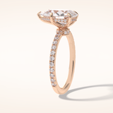 3.05 CT Pear Shaped Pave Moissanite Engagement Ring 10