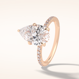 3.05 CT Pear Shaped Pave Moissanite Engagement Ring 9