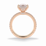 Pear Hidden Halo & Pave Lab Grown Diamond Engagement Ring