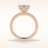 3.05 CT Pear Shaped Pave Moissanite Engagement Ring 8
