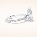 3.05 CT Pear Shaped Pave Moissanite Engagement Ring 5