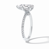 Pear Hidden Halo & Pave Lab Grown Diamond Engagement Ring