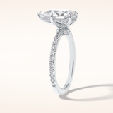 3.05 CT Pear Shaped Pave Moissanite Engagement Ring 3