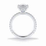 Pear Hidden Halo & Pave Lab Grown Diamond Engagement Ring