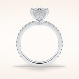3.05 CT Pear Shaped Pave Moissanite Engagement Ring 1