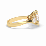 Heart Three Stone Lab Grown Diamond Engagement Ring