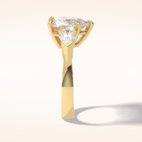 3.05 CT Heart Shaped Three Stone Moissanite Engagement Ring
