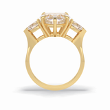 Heart Three Stone Lab Grown Diamond Engagement Ring