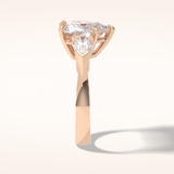 3.05 CT Heart Shaped Three Stone Moissanite Engagement Ring