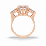 Heart Three Stone Lab Grown Diamond Engagement Ring