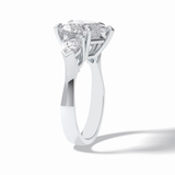 Heart Three Stone Lab Grown Diamond Engagement Ring