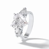 Heart Three Stone Lab Grown Diamond Engagement Ring