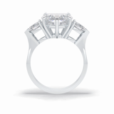 Heart Three Stone Lab Grown Diamond Engagement Ring