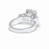 Emerald Three Stone Lab Grown Diamond Engagement Ring