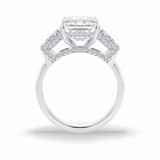 Emerald Three Stone Lab Grown Diamond Engagement Ring