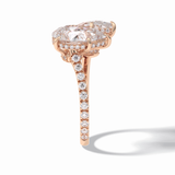 Pear Two Stone & Pave Lab Grown Diamond Engagement Ring