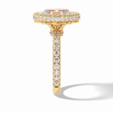 Oval Halo & Pave Lab Grown Diamond Engagement Ring