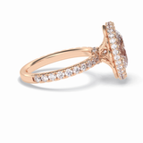 Oval Halo & Pave Lab Grown Diamond Engagement Ring
