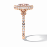Oval Halo & Pave Lab Grown Diamond Engagement Ring