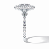 Oval Halo & Pave Lab Grown Diamond Engagement Ring