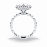 Oval Halo & Pave Lab Grown Diamond Engagement Ring