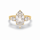 Marquise Three Stone Lab Grown Diamond Engagement Ring