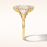 3 CT Marquise Shaped Three Stone Moissanite Engagement Ring