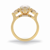 Marquise Three Stone Lab Grown Diamond Engagement Ring