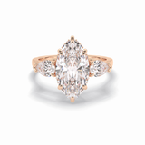 Marquise Three Stone Lab Grown Diamond Engagement Ring