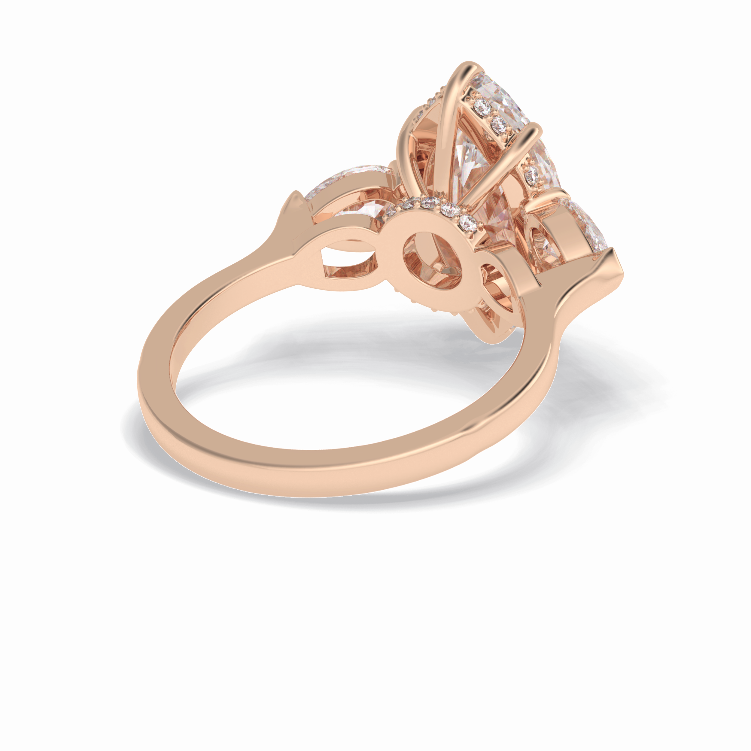 Marquise Three Stone Lab Grown Diamond Engagement Ring