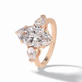 Marquise Three Stone Lab Grown Diamond Engagement Ring