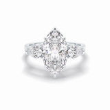 Marquise Three Stone Lab Grown Diamond Engagement Ring